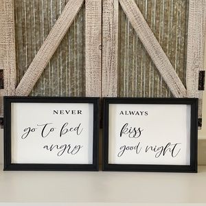 Never Go To Bed Angry Always Kiss Good Night Set